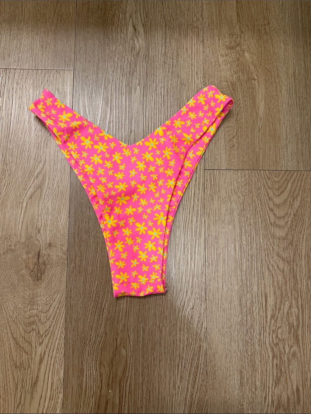 Kulani Kinis Neon Pink & Yellow Floral Bikini Bottom